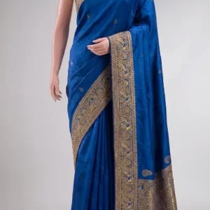 Royal Blue Dola Silk Saree