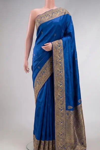 Royal Blue Dola Silk Saree