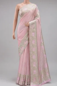 Baby Pink Silk Saree